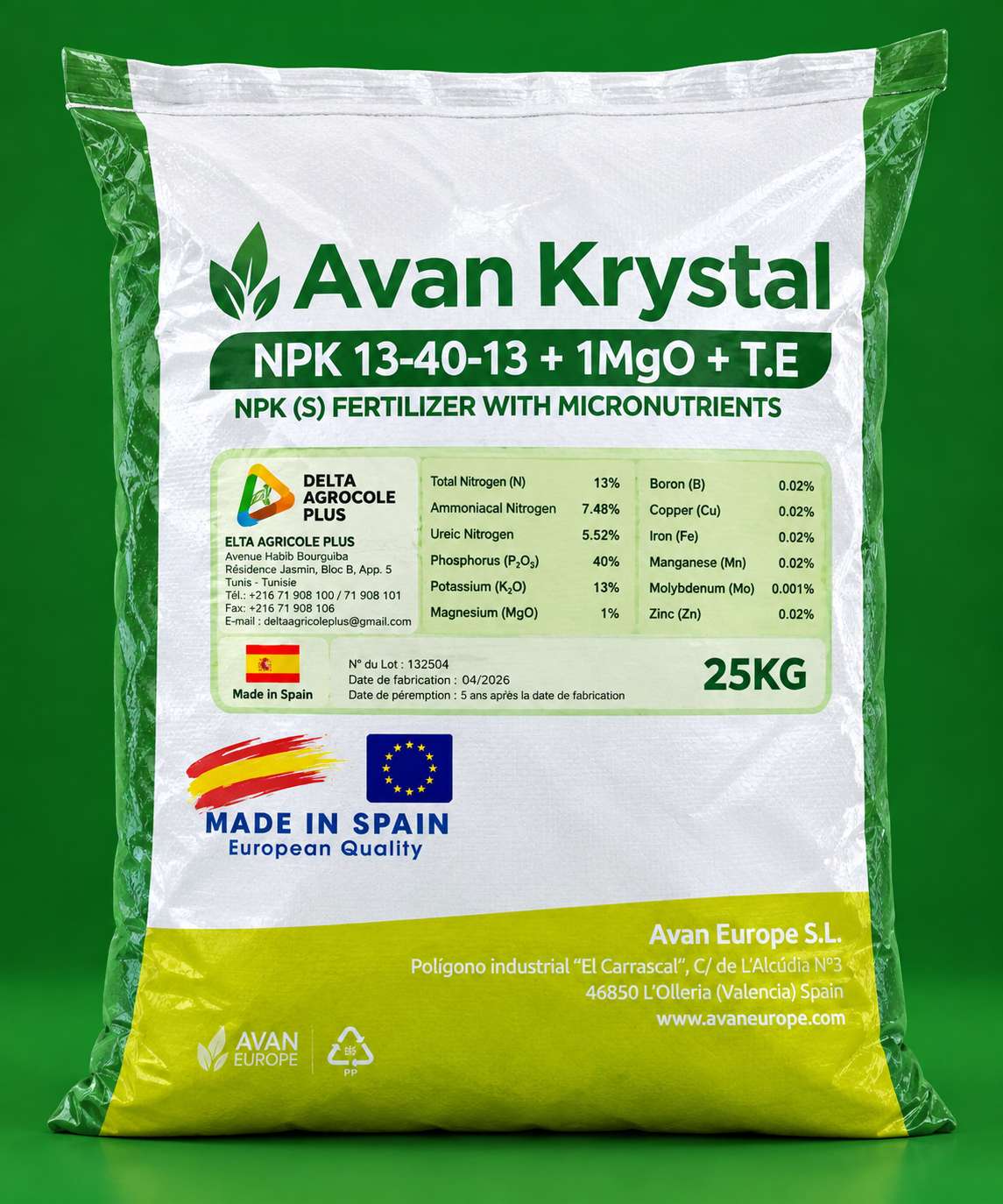 Avan Krystal 13-40-13 + 1 MgO + T.E